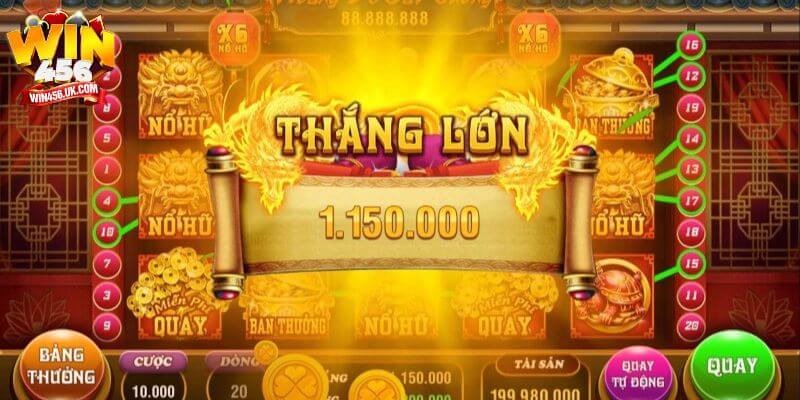Thắng lớn với trò chơi nổ hũ khổng tước Win456.