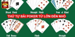 Thứ tự bài Poker - Tay bài mạnh/yếu trên bàn chơi Win456